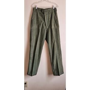 Vtg Vietnam OG-107 Pants Men 32x33 Type 1 Cotton Sateen Military Button Fly